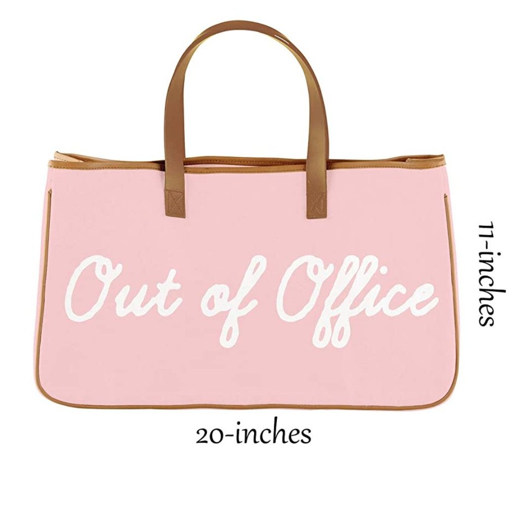 NWOT Canvas Tote - Out of Office - Still in plastic shipping bag.